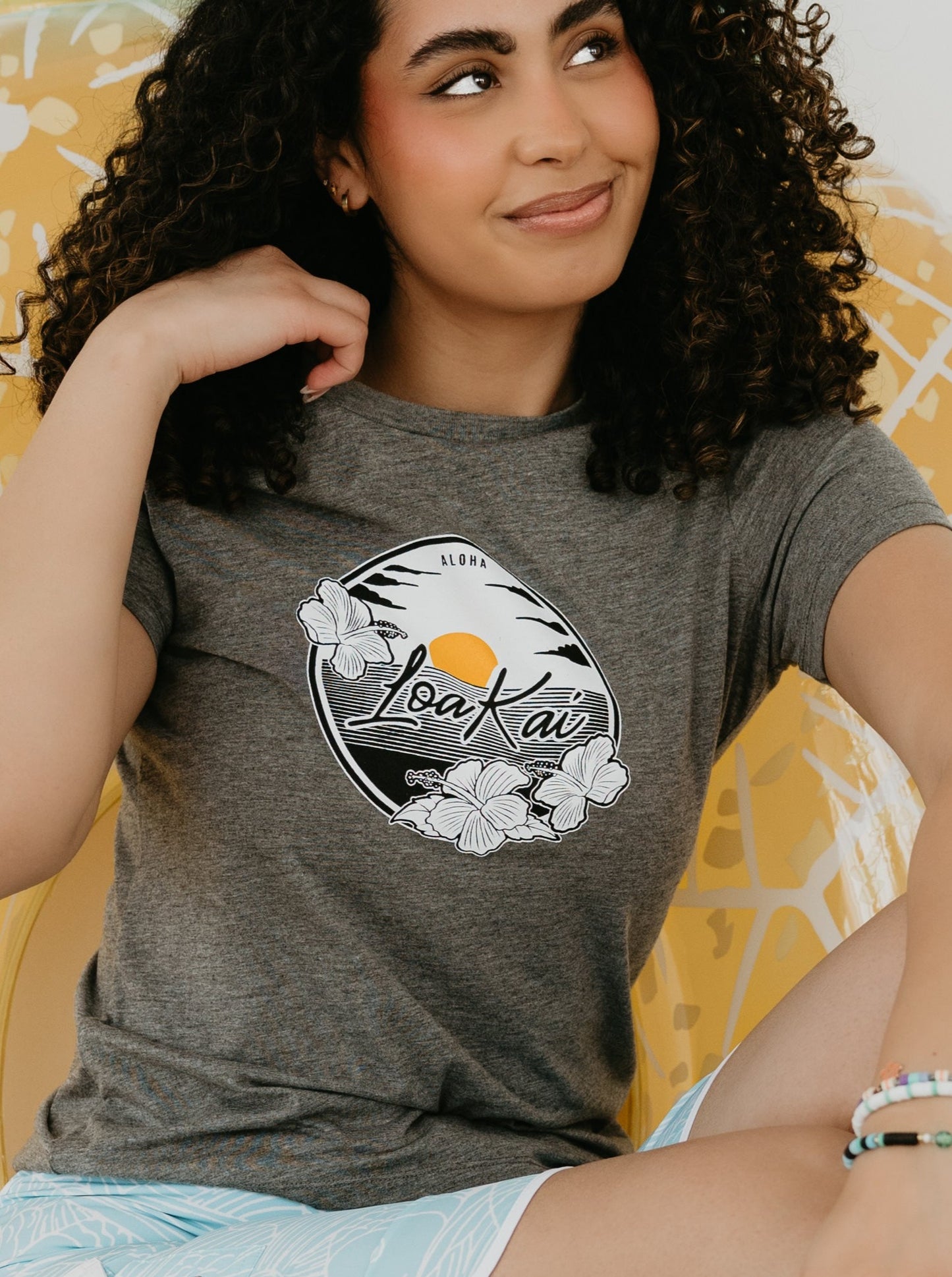 The SUNSET women's fashion triblend short sleeve T-shirt is the perfect relaxed fit. This tee can handle everything from active days to everyday comfort. Enjoy a laid-back look and feel that can only be found with the SUNSET.