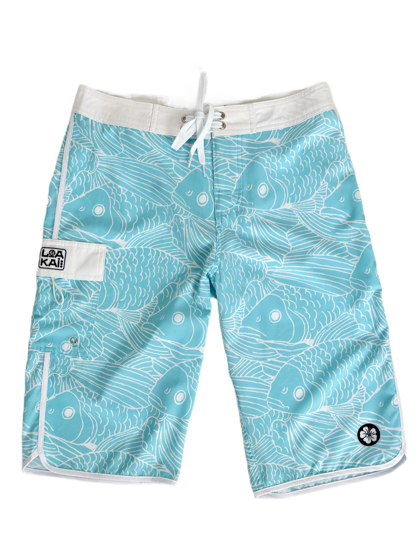 FISH women's and girls long boardshorts offer a relaxed fashion fit for comfort and a stylish look. The eye-catching design ensures you stand out from the crowd. This premium lightweight and breathable quick dry recycled 4-way stretch fabric helps you stay looking and feeling cool. Complete with side pocket, these boardshorts will quickly become one of your go-tos.