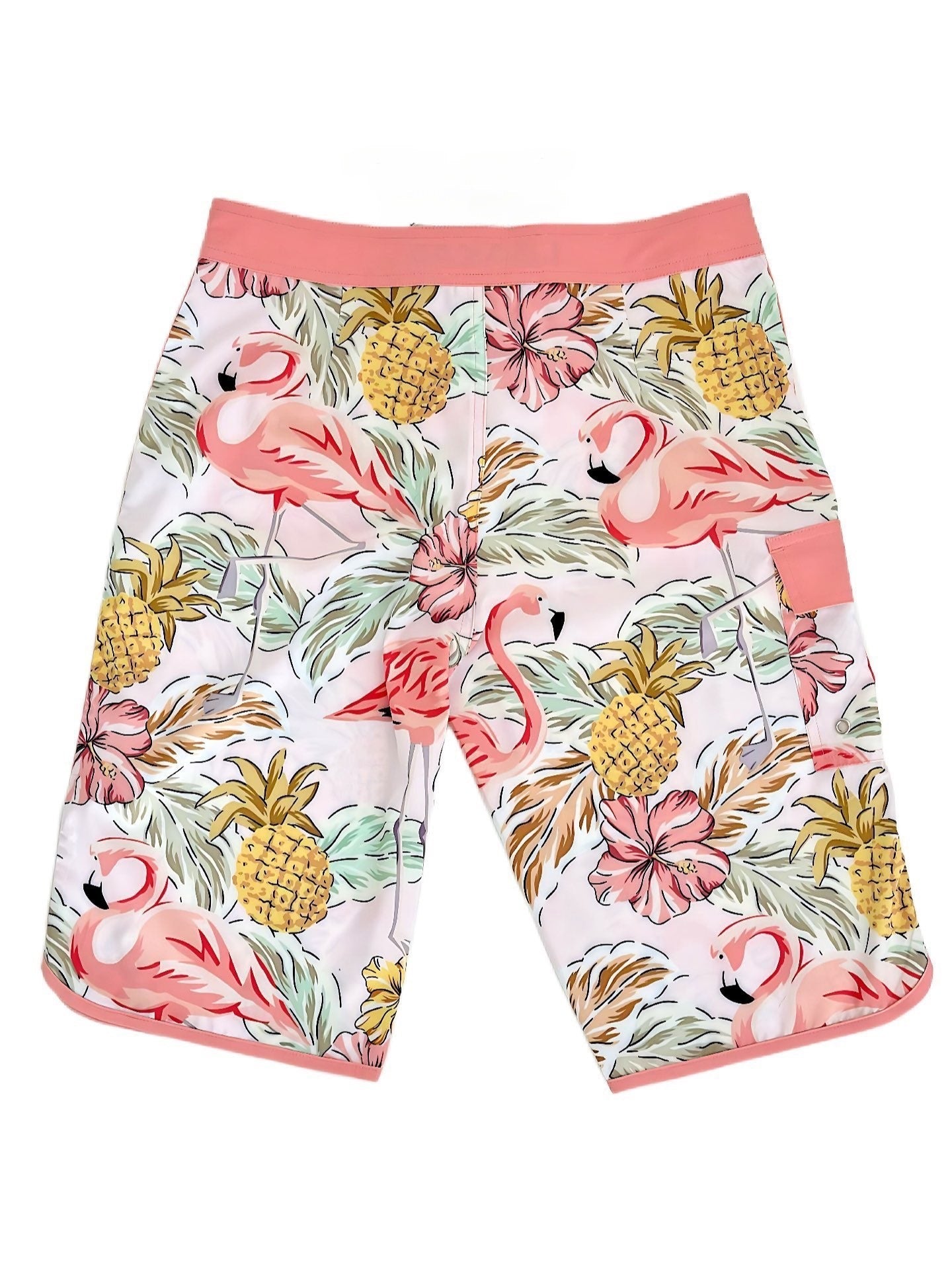 FLAMINGO women's and girls long boardshorts offer a relaxed fashion fit for comfort and a stylish look. The eye-catching design ensures you stand out from the crowd. This premium lightweight and breathable quick dry recycled 4-way stretch fabric helps you stay looking and feeling cool. Complete with side pocket, these boardshorts will quickly become one of your go-tos.
